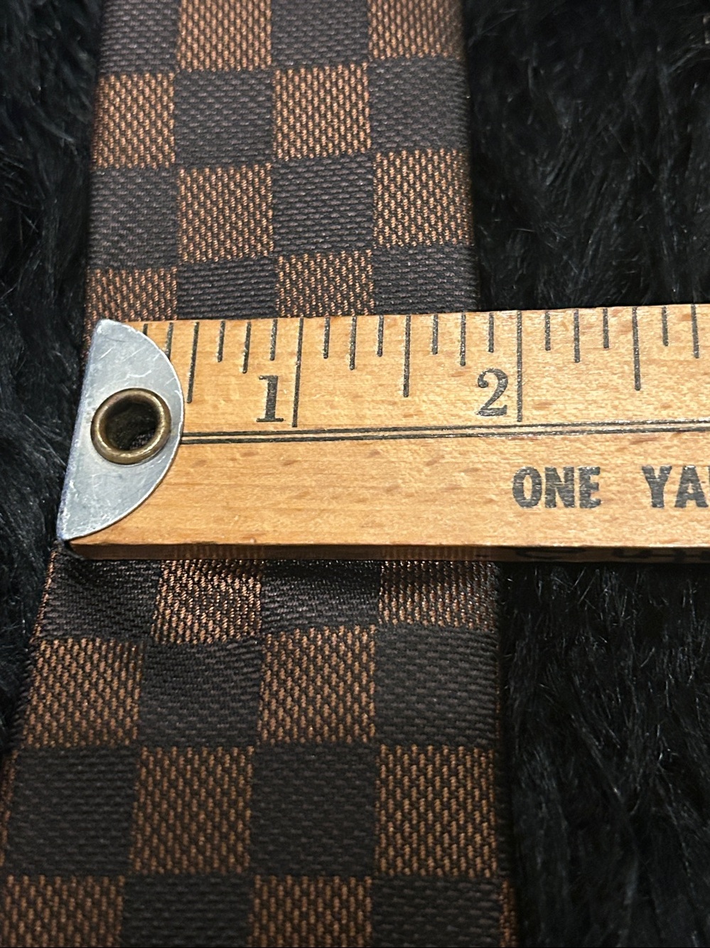 Kilburne & Finch Formalwear Necktie Brown & Black Checkered Checker Board - Picture 8 of 8